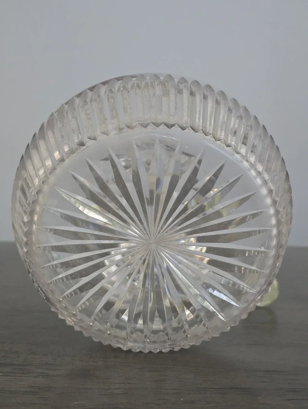 Vintage Ship's Decanter American Brilliant Cut Heavy Glass